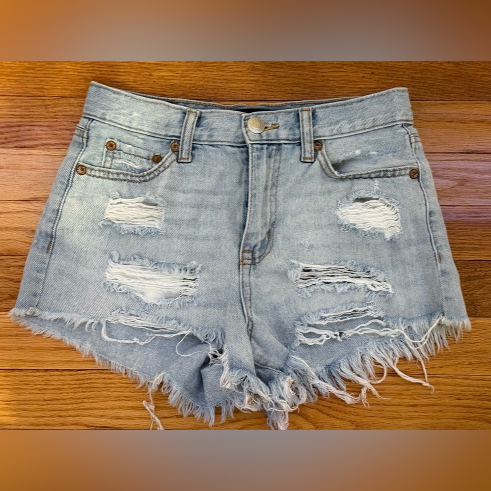 Juniors Aeropostale Jean Ripped Shorts